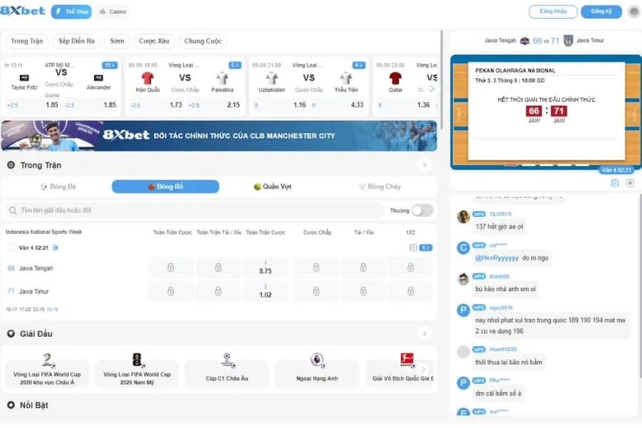trang cá độ bóng đá 8xbet